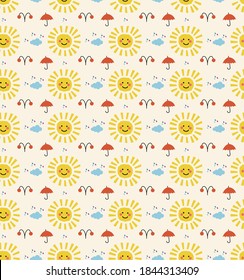 sunny pattern image decorative vector