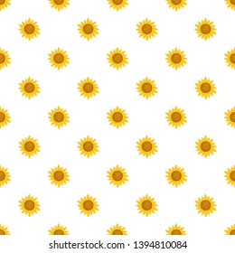 Sunny plant pattern seamless vector repeat for any web design