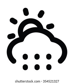 
Sunny Rain Bold Line Icon
