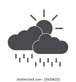 Sunny and rainy vector image to be used in web applications, mobile applications and print media.