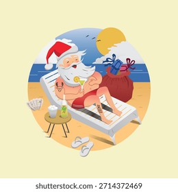 Sunny Santa Countdown on the beach