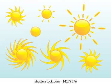 Sunny set, vector