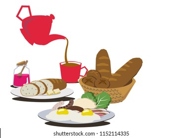 Sunny side up clip art.Illustration of breakfast.Illustration of fried egg.Cooking clip art.