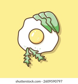 sunny side up egg with fresh avocado slices