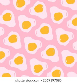 sunny side up egg simple and flat vector illustration
