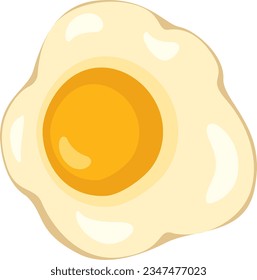 Sunny side of an egg vector illustration