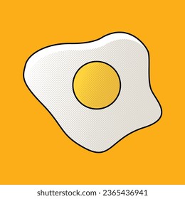 Ilustración de vectores de huevo Sunny Side Up