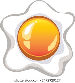 Sunny side egg vector illustration