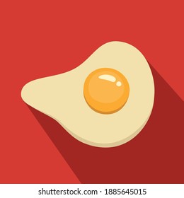 Sunny side up egg vector isolated. Suitable for food icon.