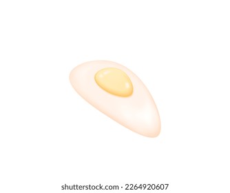 sunny side up eggs or fried eggs. yolk and egg white. food. 3d icon or symbol. 3d and realistic concept design. vector elements