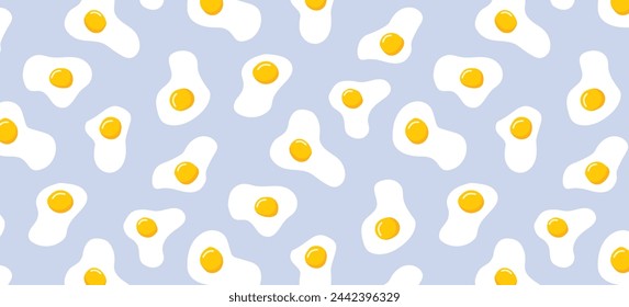 sunny side up fried egg cute seamless icon background wallpaper