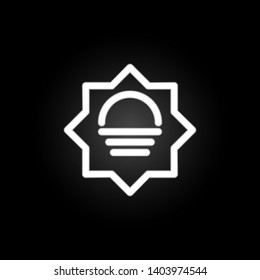 sunny sign neon icon. Elements of weather set. Simple icon for websites, web design, mobile app, info graphics
