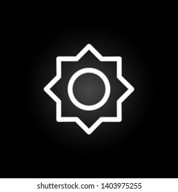 sunny sign neon icon. Elements of weather set. Simple icon for websites, web design, mobile app, info graphics