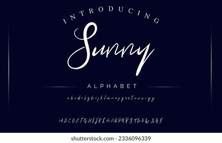 Sunny Signature Font Calligraphy Logotype Script Font Type Font lettering handwritten