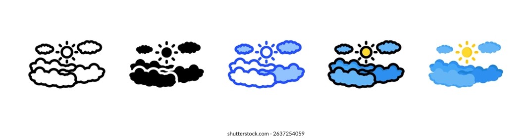 Sunny Sky Icon Collection With Multiple Styles