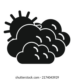 Sunny sky icon simple vector. Rain cloudy. Day overcast