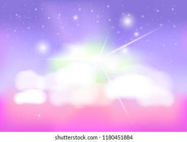 
Sunny sky pastel background. View over white fluffy clouds. Beautiful cloudscape,
on the heaven. Eps 10.