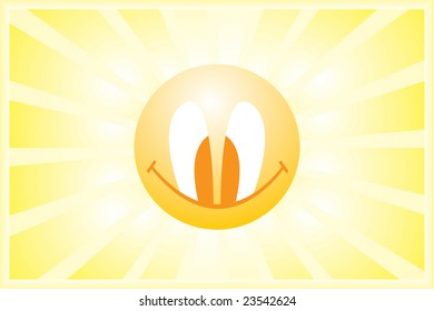 The sunny smile vector picture