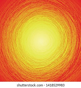 Sunny spiral background. yellow-orange background. Vector