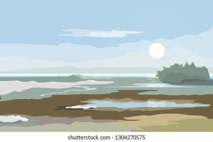 Sunny spring landscape