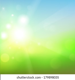 sunny spring vector background