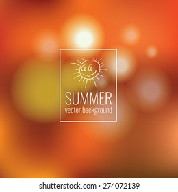 Sunny summer background. Vector illustration.