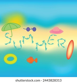 sunny summer beach party background