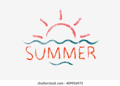 Sunny summer logo.