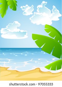 Sunny summer sandy beach