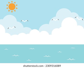 Sunny Summer Sea Background Material