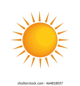 sunny sun abstract sunshine icon. Isolated and flat illustration. Vector graphic