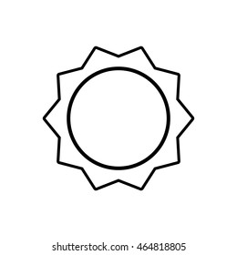 sunny sun abstract sunshine silhouette icon. Isolated and flat illustration. Vector graphic