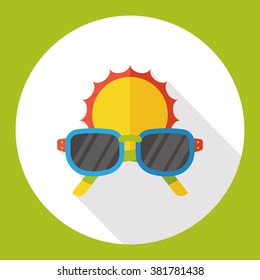 sunny sunglass flat icon