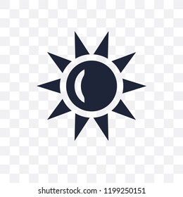 Sunny transparent icon. Sunny symbol design from Weather collection. Simple element vector illustration on transparent background.