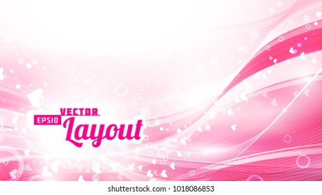 Sunny valentine. Soft pink color elegant artistic background for romantic party. Fine greeting banner for holiday. Vector