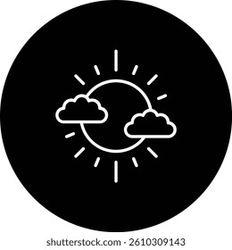 Sunny vector icon. Can be used for printing, mobile and web applications.