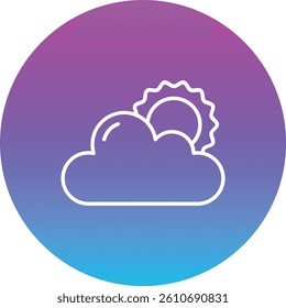 Sunny vector icon. Can be used for printing, mobile and web applications.