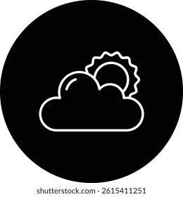 Sunny vector icon. Can be used for printing, mobile and web applications.