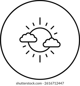 Sunny vector icon. Can be used for printing, mobile and web applications.