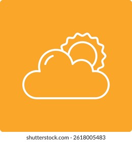 Ícone de vetor ensolarado. Pode ser usado para impressão, aplicativos móveis e da Web.