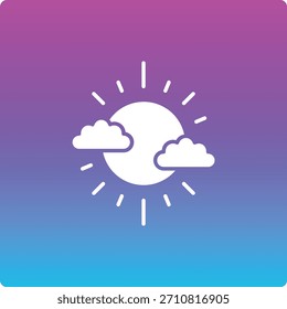 Sunny vector icon. Can be used for printing, mobile and web applications.