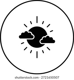 Icono de Vector soleado. Se puede utilizar para aplicaciones de impresión, móviles y de Web.
