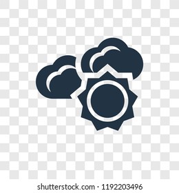 Sunny vector icon isolated on transparent background, Sunny transparency logo concept
