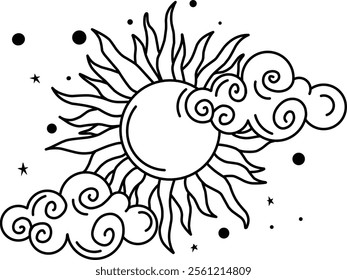 Sunny vibes in vector illustration