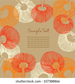 Sunny vintage flower backdrop with place for your text. Can use for cards, arts, invitations. Gorgeous summer flourish background
