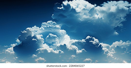 sunny weather blue sky clouds nature dreams illustration 