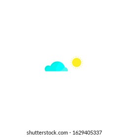sunny weather cloud icon template design