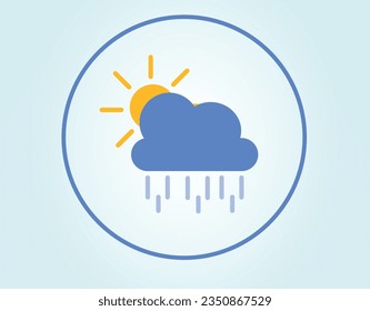 Sunny weather with a downpour of rain