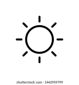 Sunny Weather Element Vector Icon Design Template