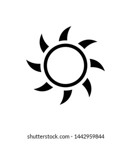 Sunny Weather Element Vector Icon Design Template